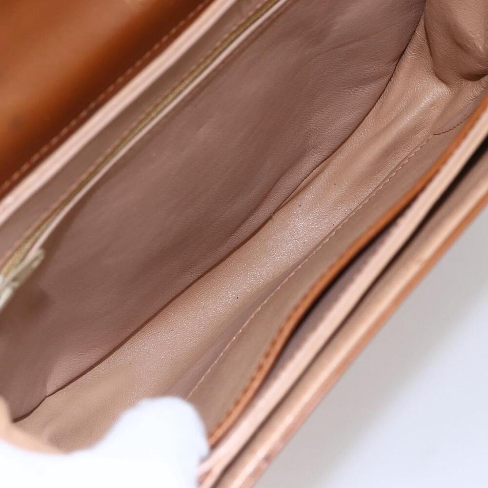 GUCCI Hand Bag Leather Brown Gold Auth 154667 - Picture 11 of 16
